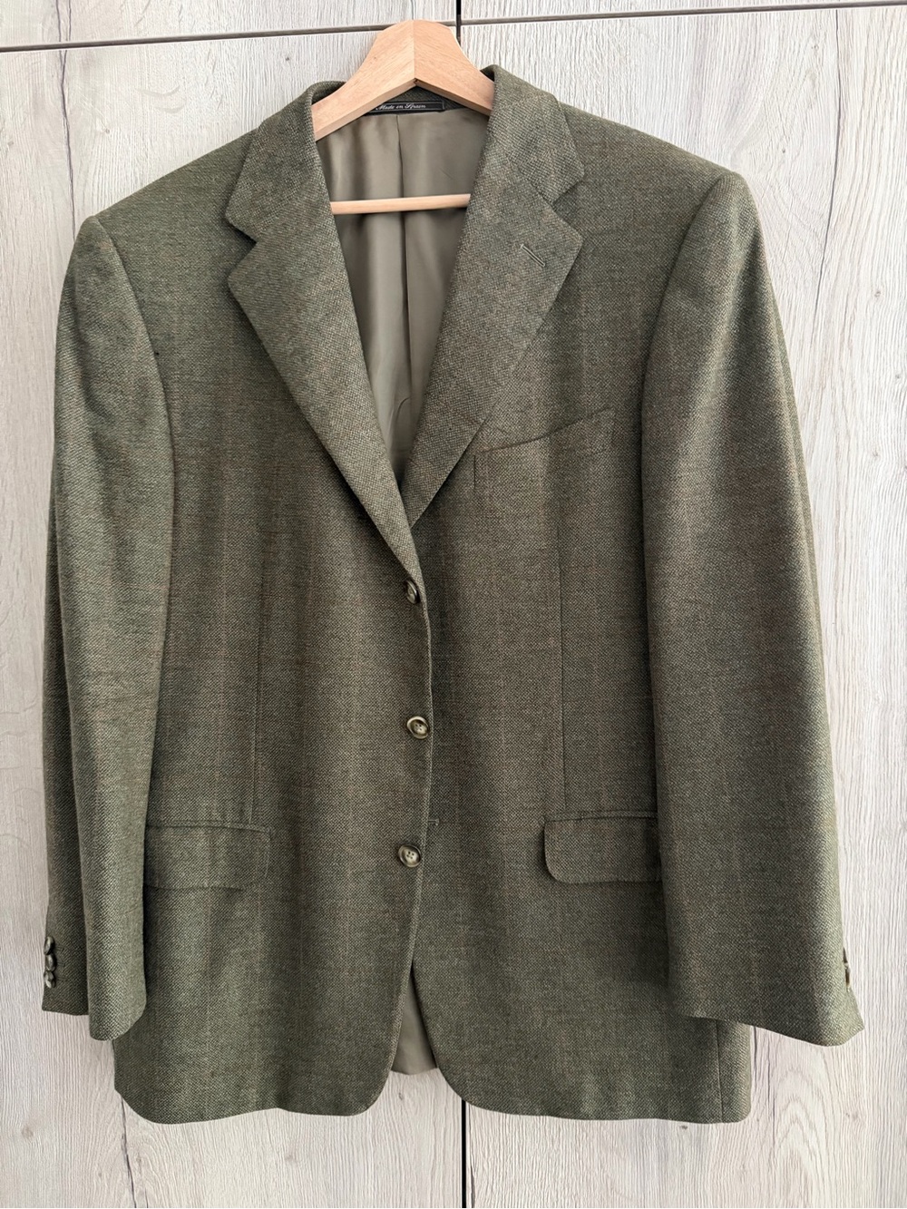 Ermenegildo Zegna Olive Green Wool/Cashmere Blazer
